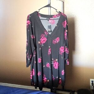 Torrid Harper Challis Pullover 3/4 Sleeve Blouse, NWT